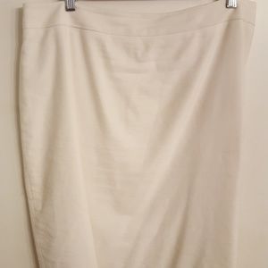 Anne Taylor White Pencil Skirt